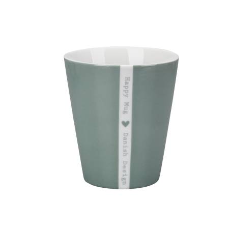 Preview: HAPPY MUG COLOURFUL HEART DUSTY GREEN